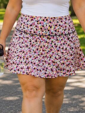 Athleta Ace Skort 1X Floral Print Tennis Golf Pickleball Skirt 13.5”